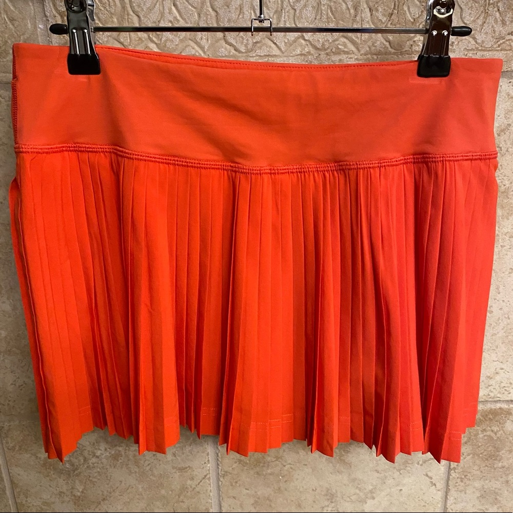 Lululemon pleat to street skirt tennis running, orange size 6